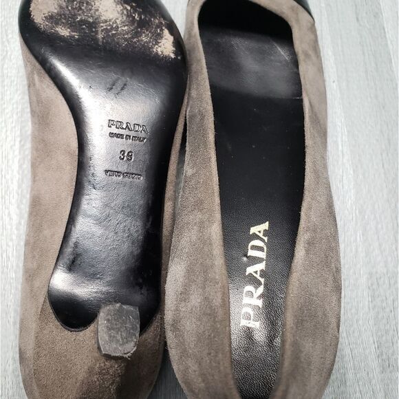 Prada women's suede heel shoes - Picture 4 of 4